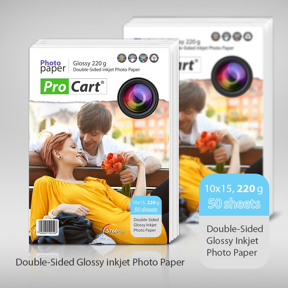 Hartie FOTO format 10X15 Glossy 220gr printabila Dual Side - imagine 3